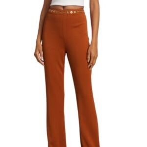 Ramy Brook Gold Gromet Juniper Flare Pants Size‎ 8